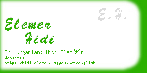 elemer hidi business card